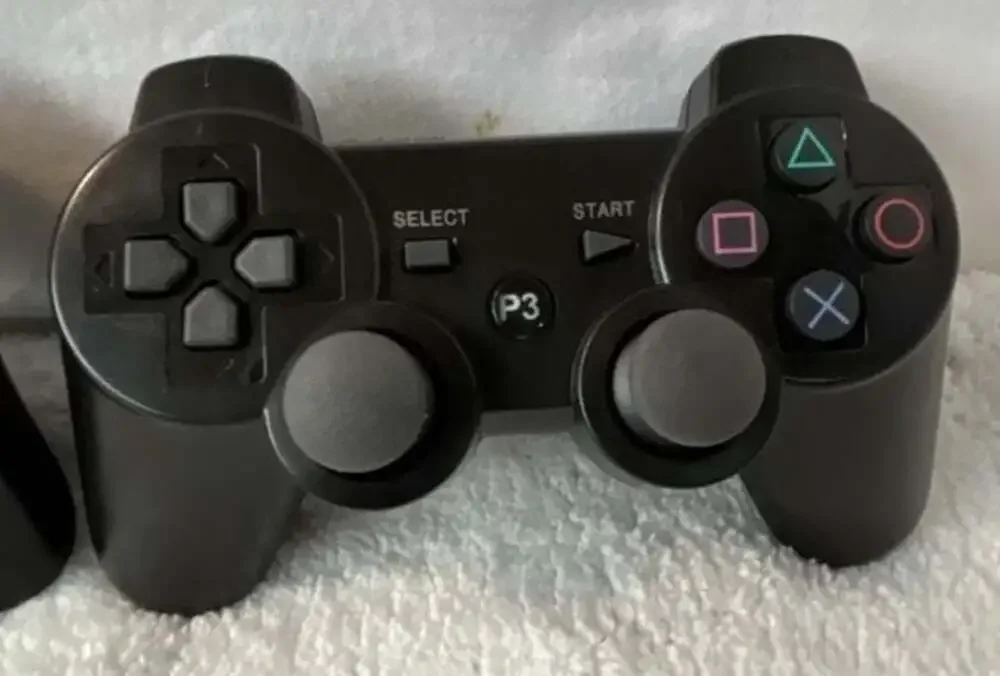 Set of 2 Generic Wireless P3 Controllers for‎ PlayStation 3 Black